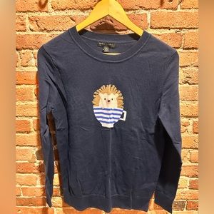 NWT BOUTIQUE Banana Republic Navy Hedgehog Sweater for Women